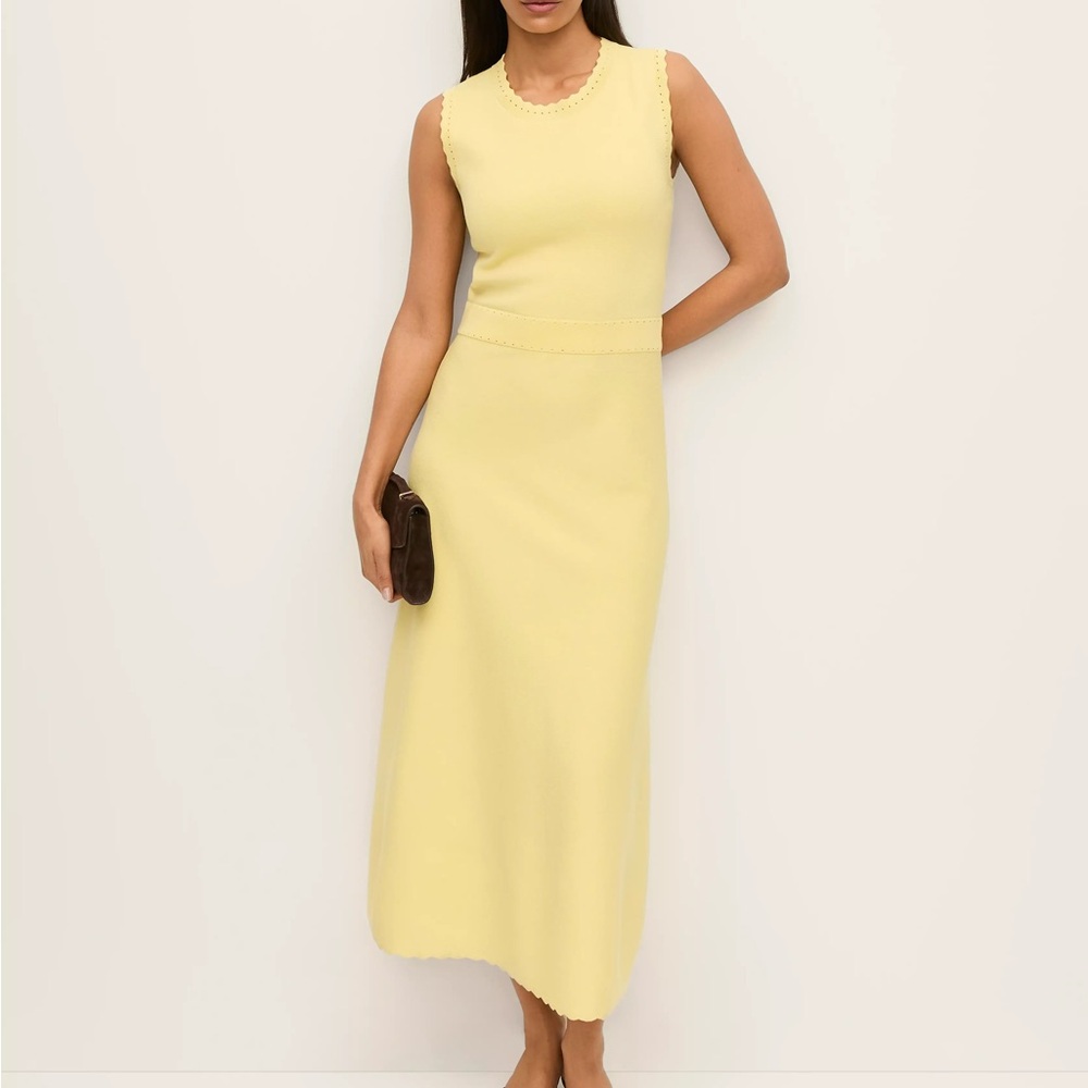 Scalloped Midi Sweater Dress